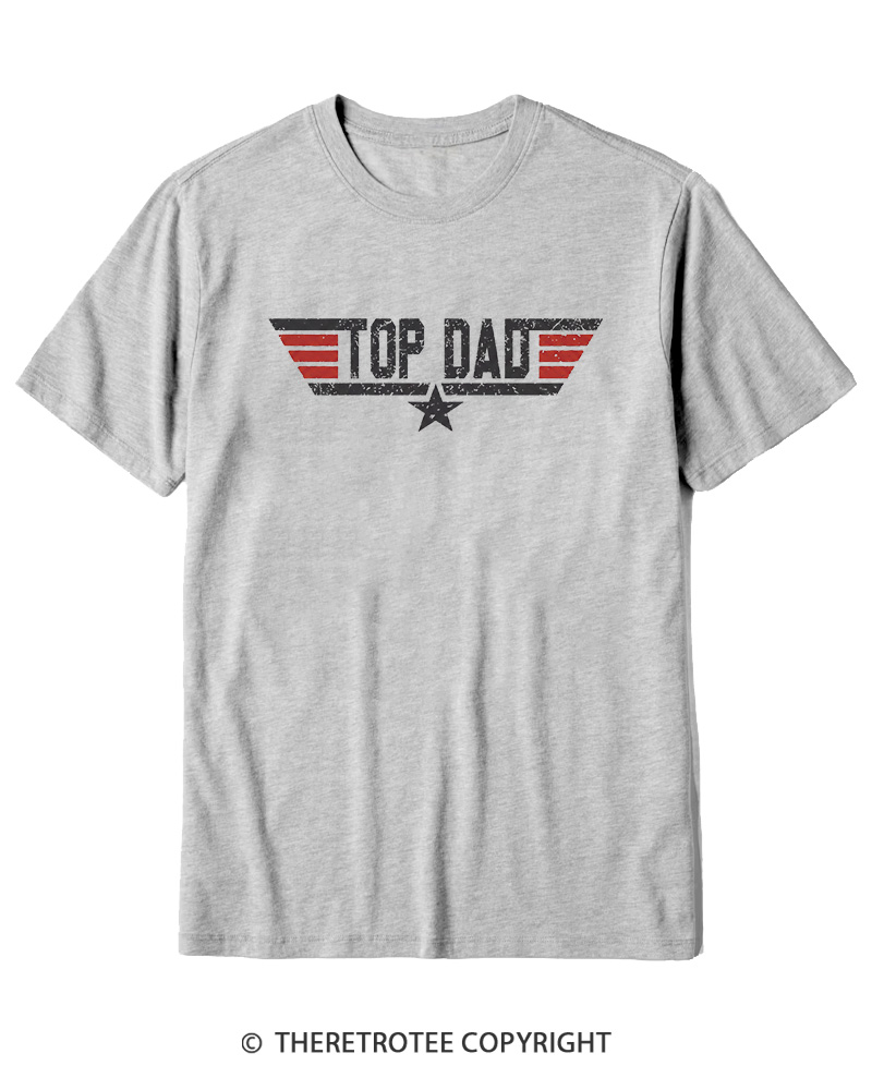 TheRetroTee Top Dad 1980s Cotton T-Shirt
