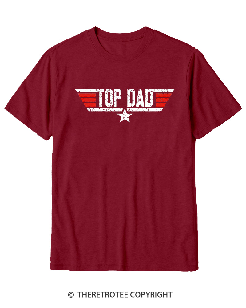 TheRetroTee Top Dad 1980s Cotton T-Shirt
