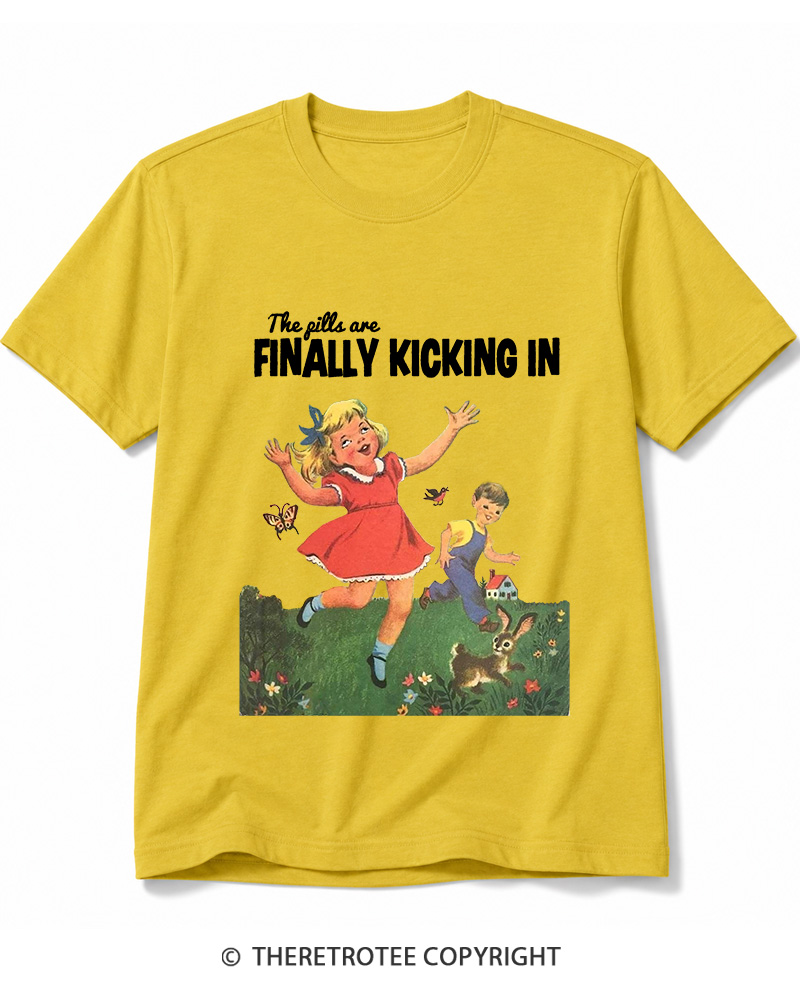 TheRetroTee The Pills Are Finally Kicking In 1950s Cotton T-Shirt