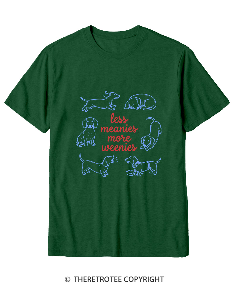 TheRetroTee Less Meanies More Weenies 1980s Cotton T-Shirt
