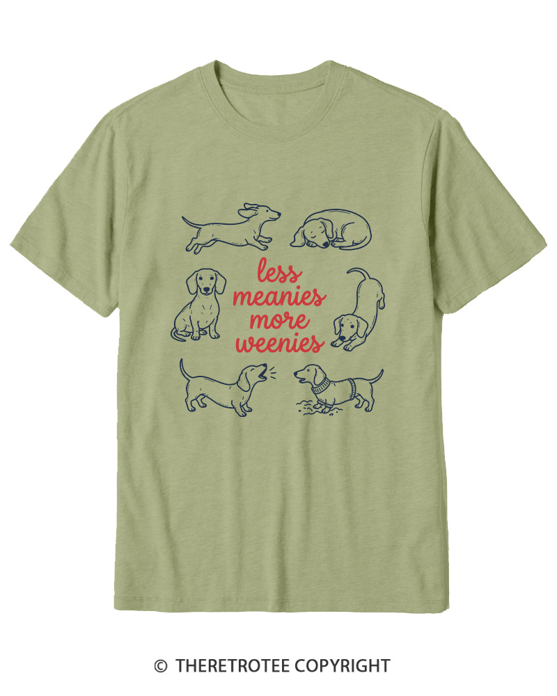 TheRetroTee Less Meanies More Weenies 1980s Cotton T-Shirt