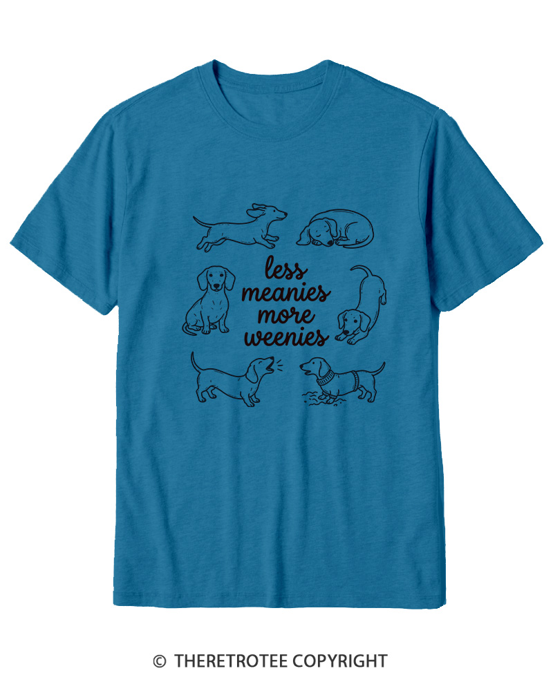 TheRetroTee Less Meanies More Weenies 1980s Cotton T-Shirt