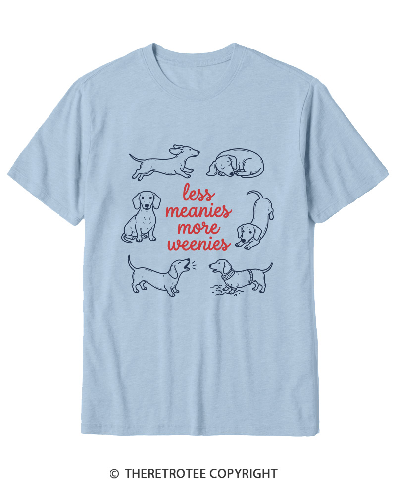TheRetroTee Less Meanies More Weenies 1980s Cotton T-Shirt