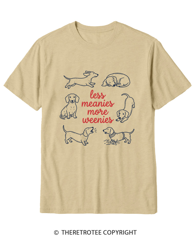 TheRetroTee Less Meanies More Weenies 1980s Cotton T-Shirt