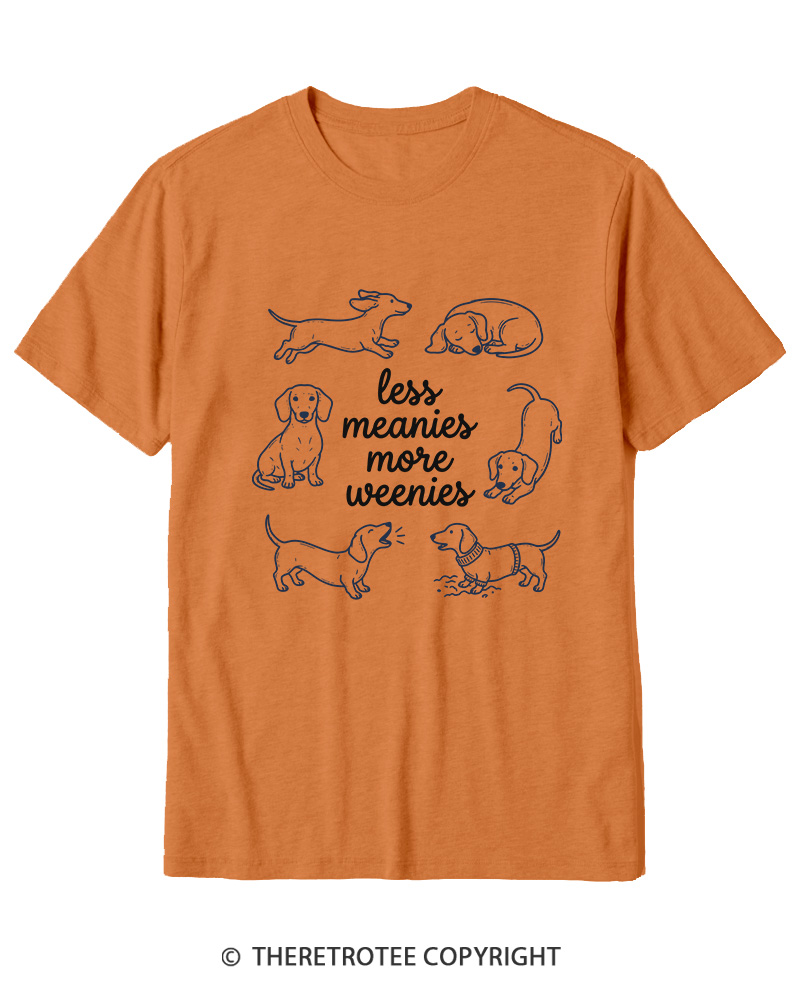 TheRetroTee Less Meanies More Weenies 1980s Cotton T-Shirt