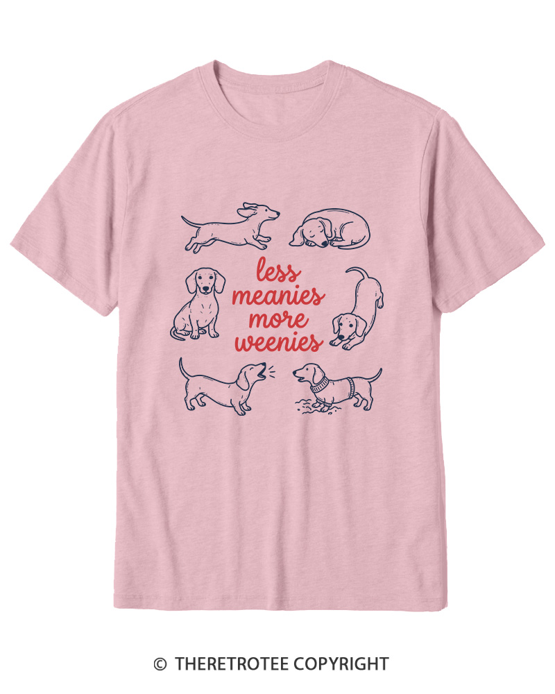 TheRetroTee Less Meanies More Weenies 1980s Cotton T-Shirt