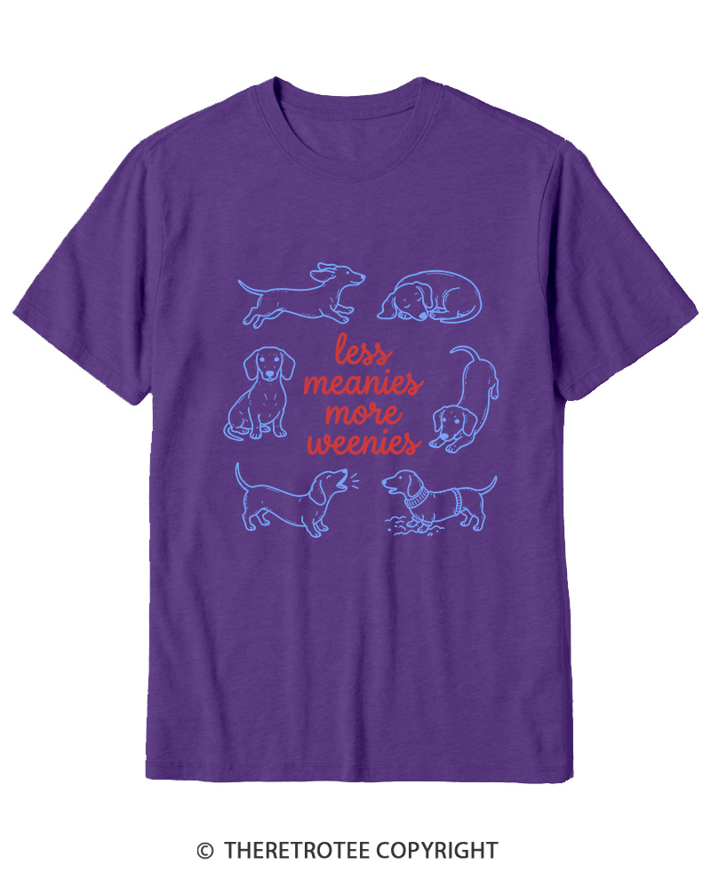 TheRetroTee Less Meanies More Weenies 1980s Cotton T-Shirt