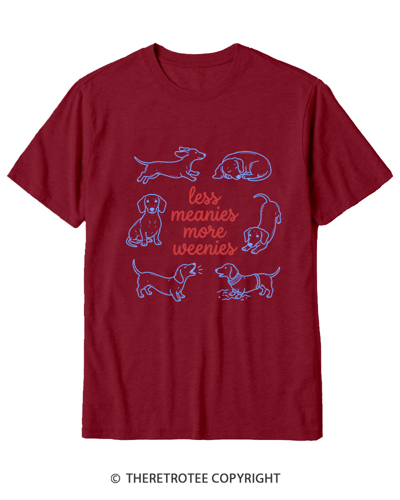 TheRetroTee Less Meanies More Weenies 1980s Cotton T-Shirt