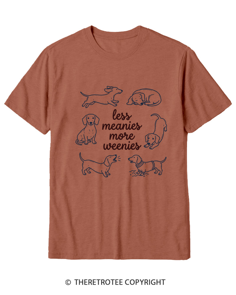 TheRetroTee Less Meanies More Weenies 1980s Cotton T-Shirt