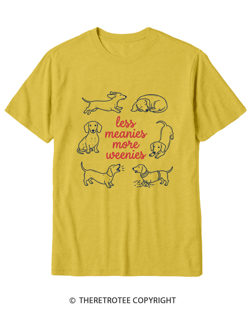 TheRetroTee Less Meanies More Weenies 1980s Cotton T-Shirt
