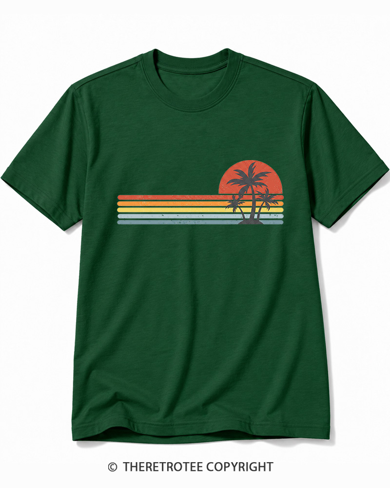 TheRetroTee Tropical Island 1980s Cotton T-Shirt