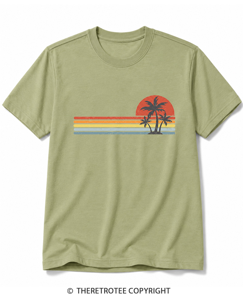 TheRetroTee Tropical Island 1980s Cotton T-Shirt