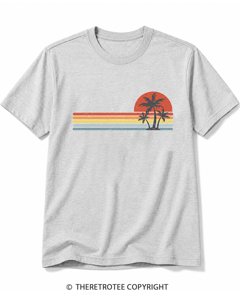 TheRetroTee Tropical Island 1980s Cotton T-Shirt