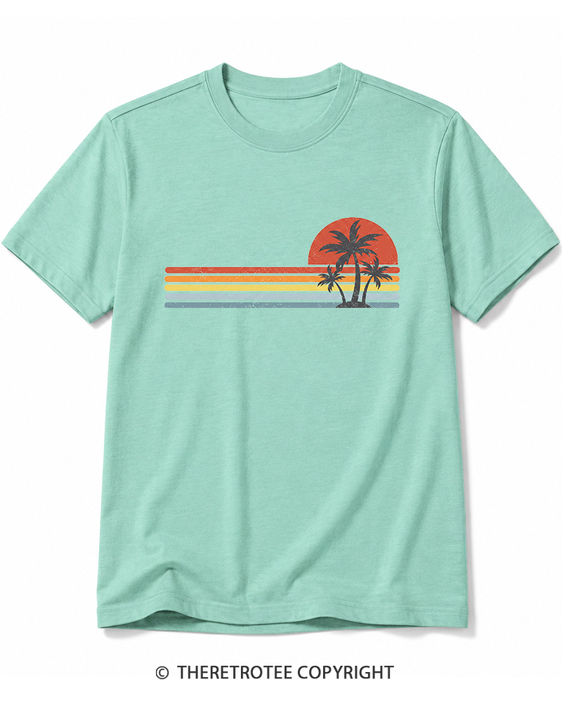 TheRetroTee Tropical Island 1980s Cotton T-Shirt