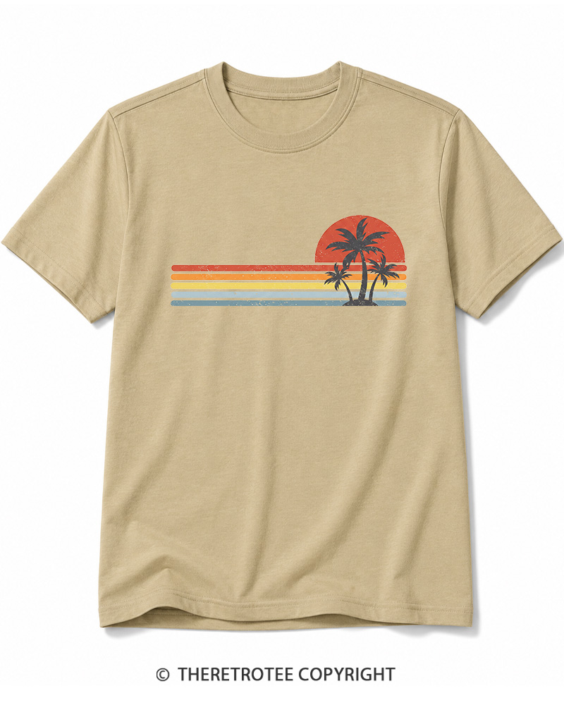 TheRetroTee Tropical Island 1980s Cotton T-Shirt