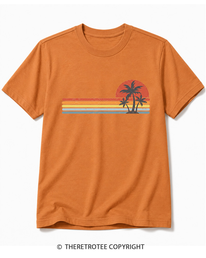 TheRetroTee Tropical Island 1980s Cotton T-Shirt