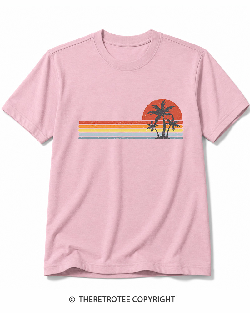 TheRetroTee Tropical Island 1980s Cotton T-Shirt
