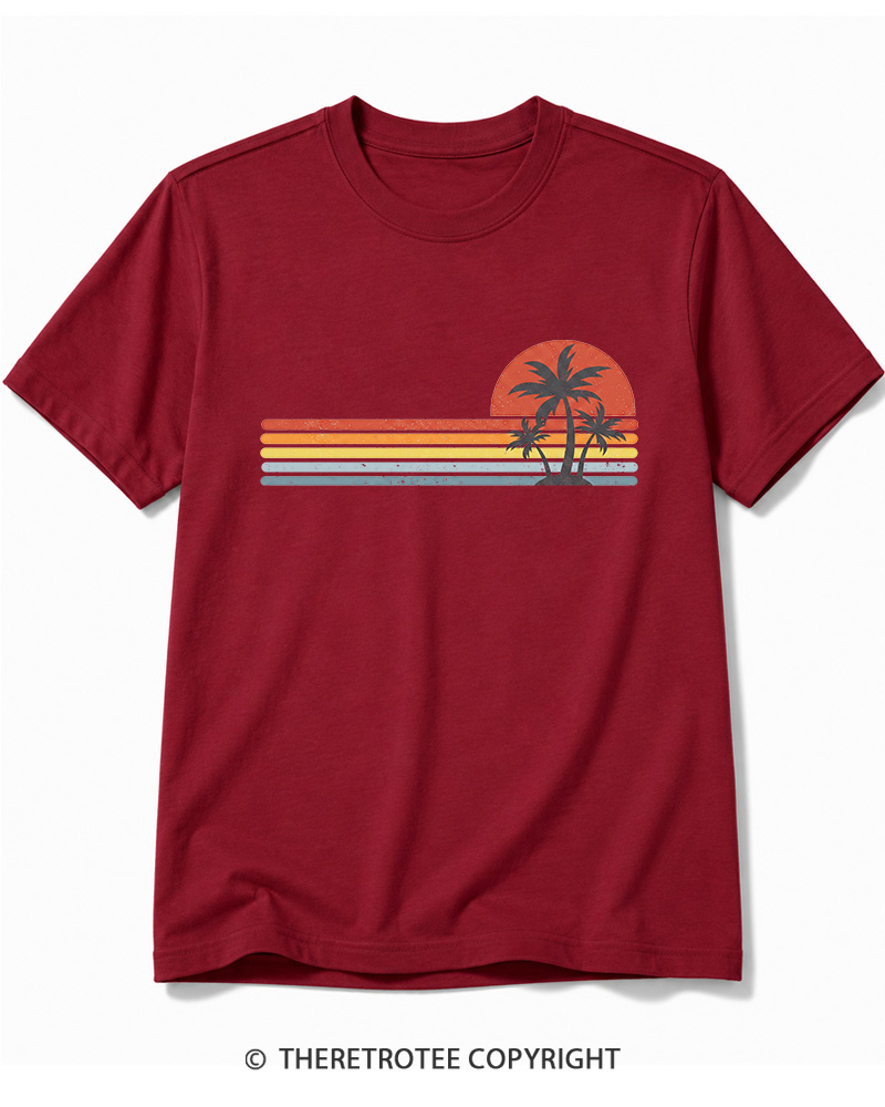 TheRetroTee Tropical Island 1980s Cotton T-Shirt