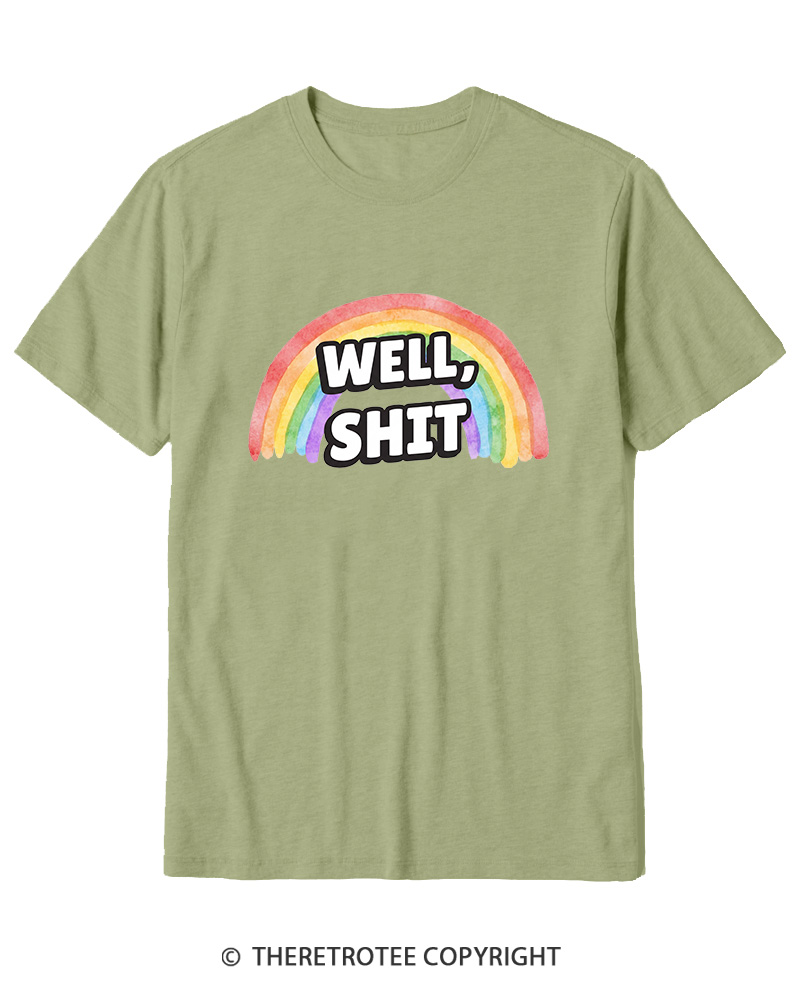 TheRetroTee Well Sht Snarky Sarcastic 1970s Cotton T-Shirt