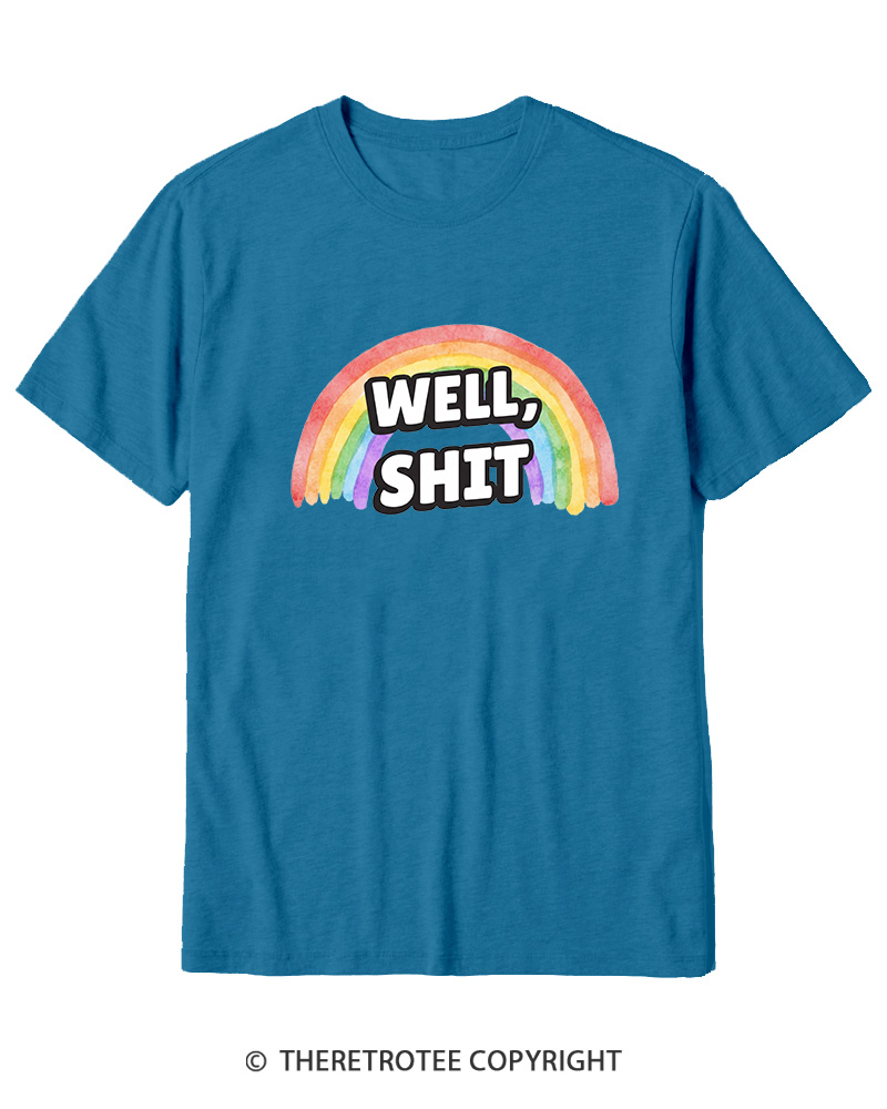 TheRetroTee Well Sht Snarky Sarcastic 1970s Cotton T-Shirt