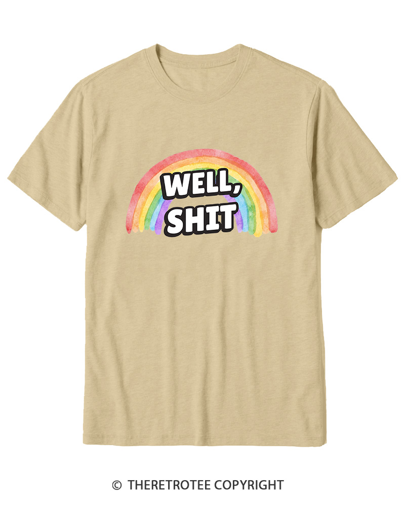 TheRetroTee Well Sht Snarky Sarcastic 1970s Cotton T-Shirt