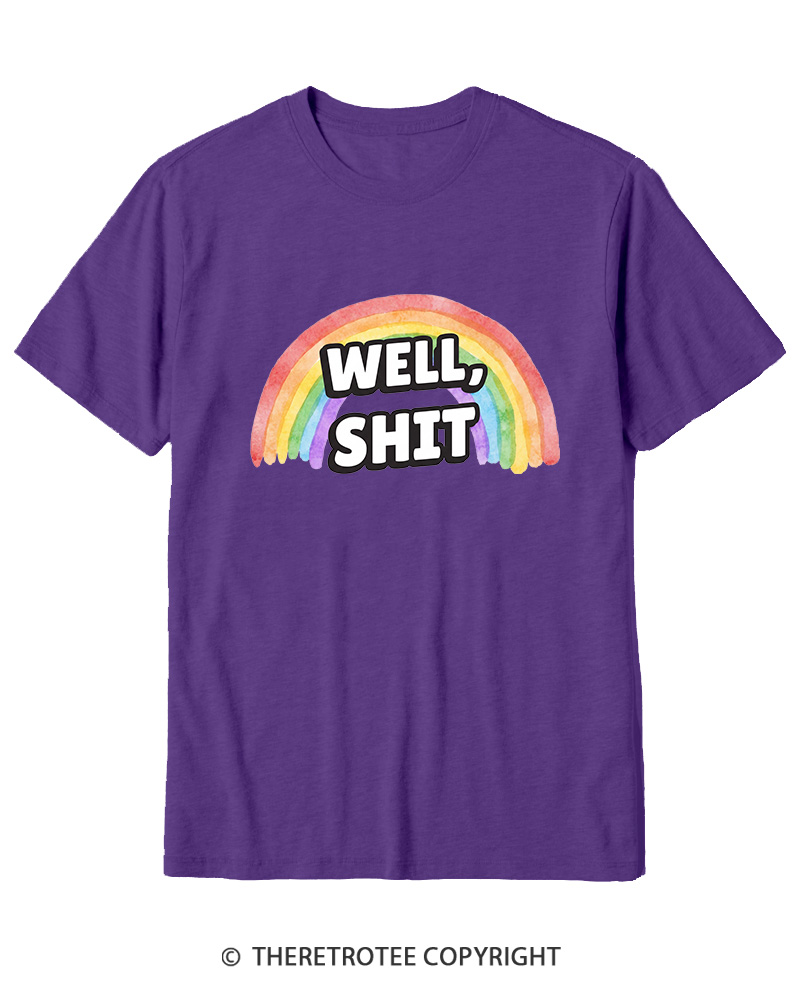 TheRetroTee Well Sht Snarky Sarcastic 1970s Cotton T-Shirt
