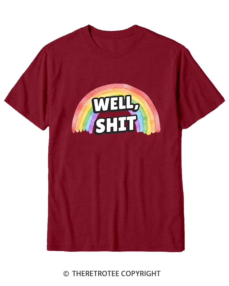 TheRetroTee Well Sht Snarky Sarcastic 1970s Cotton T-Shirt