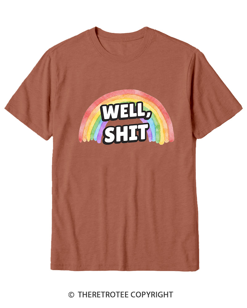 TheRetroTee Well Sht Snarky Sarcastic 1970s Cotton T-Shirt