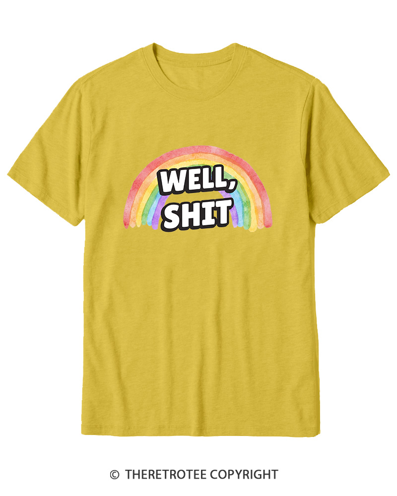 TheRetroTee Well Sht Snarky Sarcastic 1970s Cotton T-Shirt