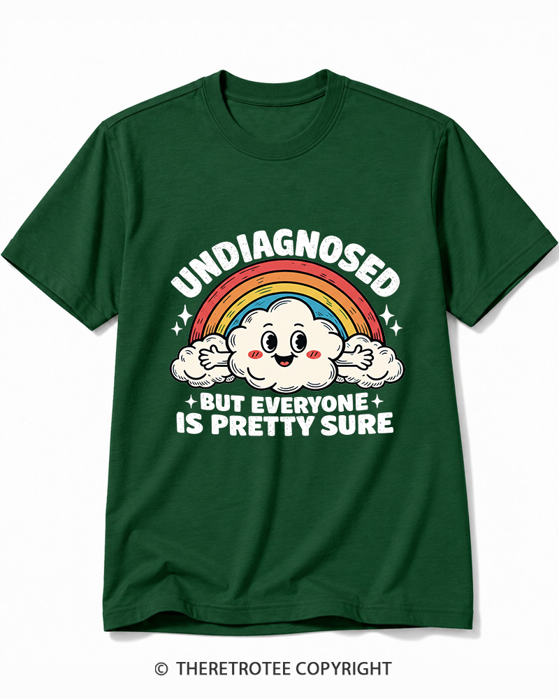 TheRetroTee Undiagnosed But Everyone Is Pretty Sure 1970s Cotton T-Shirt