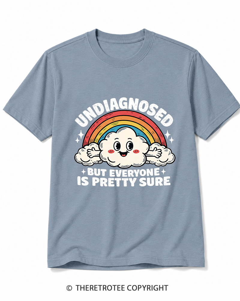TheRetroTee Undiagnosed But Everyone Is Pretty Sure 1970s Cotton T-Shirt