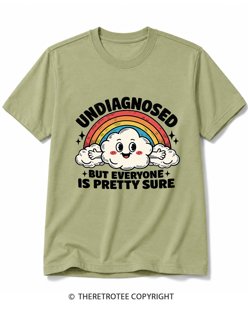 TheRetroTee Undiagnosed But Everyone Is Pretty Sure 1970s Cotton T-Shirt