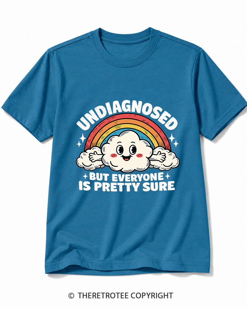 TheRetroTee Undiagnosed But Everyone Is Pretty Sure 1970s Cotton T-Shirt