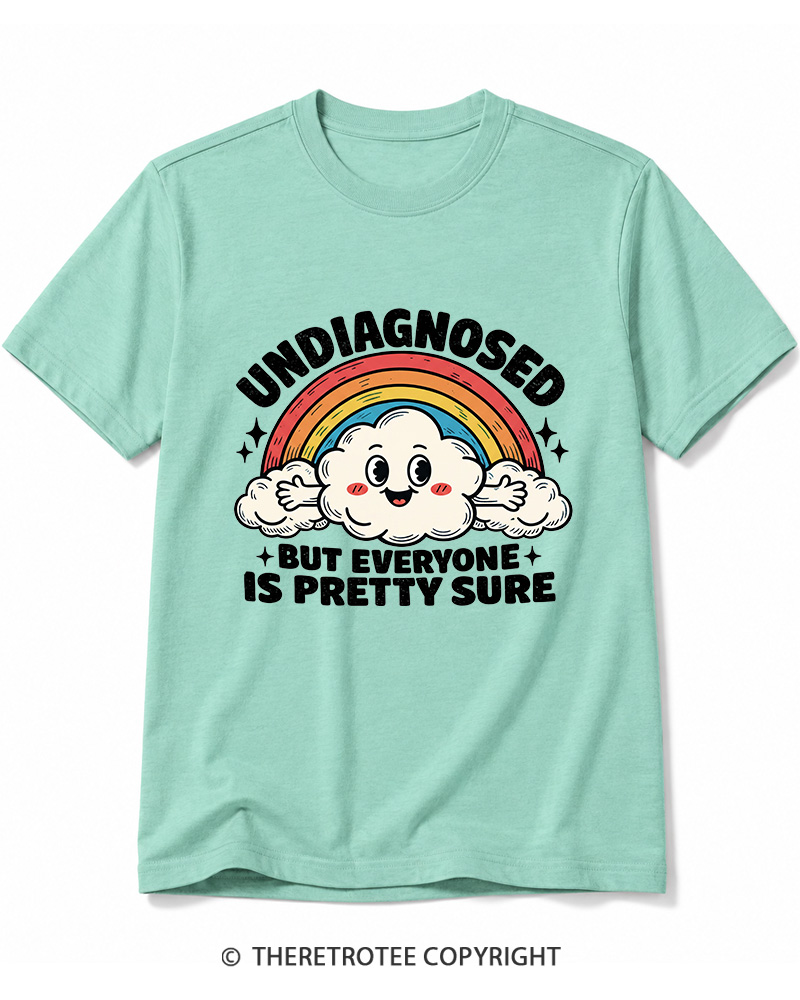 TheRetroTee Undiagnosed But Everyone Is Pretty Sure 1970s Cotton T-Shirt