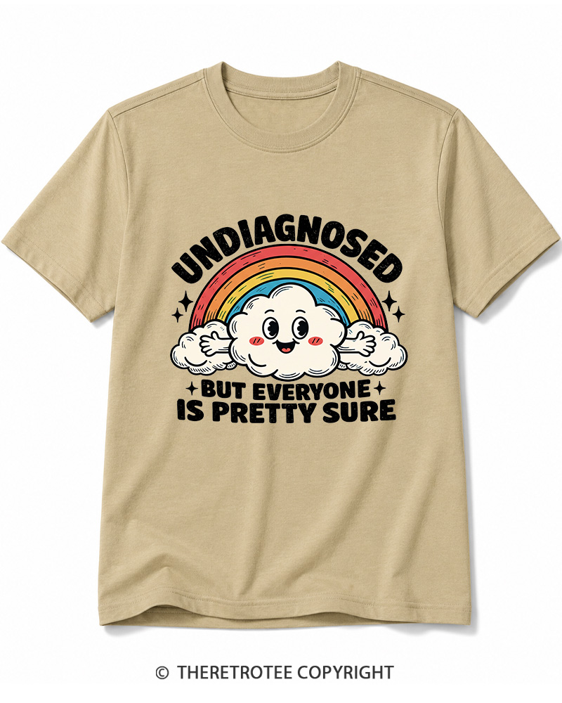 TheRetroTee Undiagnosed But Everyone Is Pretty Sure 1970s Cotton T-Shirt