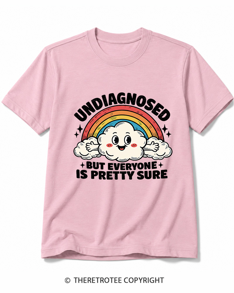 TheRetroTee Undiagnosed But Everyone Is Pretty Sure 1970s Cotton T-Shirt