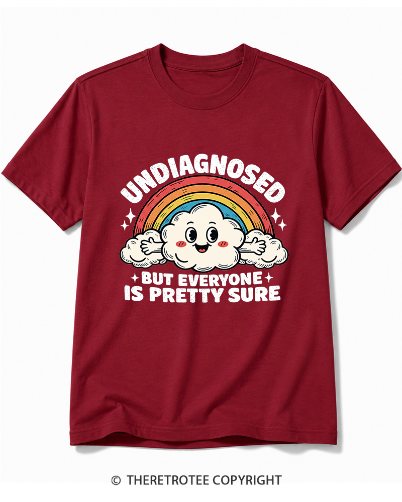 TheRetroTee Undiagnosed But Everyone Is Pretty Sure 1970s Cotton T-Shirt