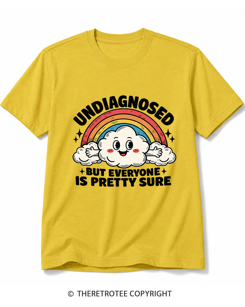 TheRetroTee Undiagnosed But Everyone Is Pretty Sure 1970s Cotton T-Shirt