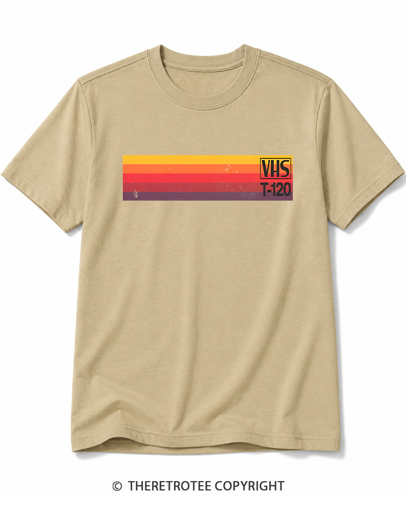 TheRetroTee Vintage VHS Nostalgia Graphic 1980s Cotton T-Shirt