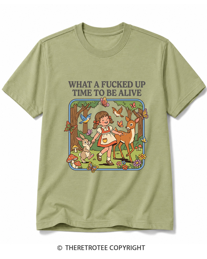 TheRetroTee What A Fucked Up Time To Be Alive 1970s Cotton T-Shirt