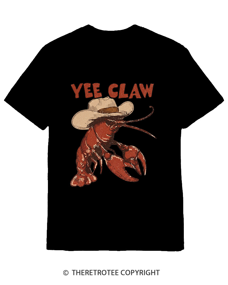 TheRetroTee Trendy Yee Claw 1980s Cotton T-Shirt