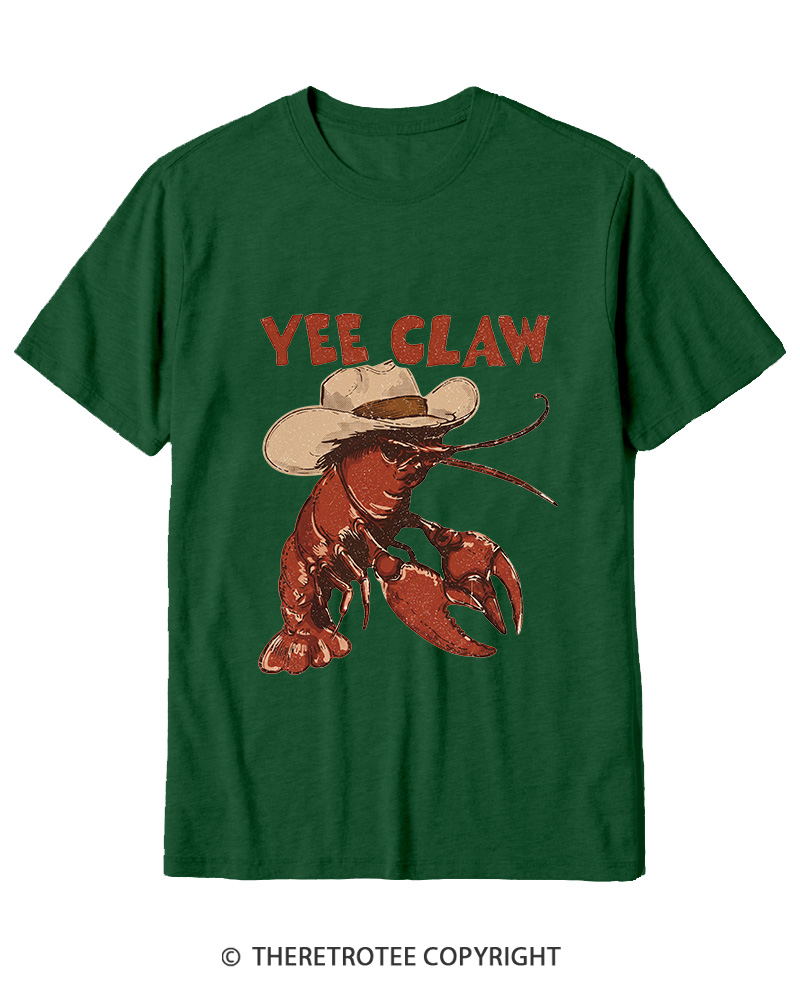 TheRetroTee Trendy Yee Claw 1980s Cotton T-Shirt