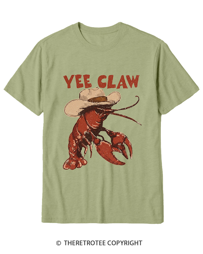 TheRetroTee Trendy Yee Claw 1980s Cotton T-Shirt