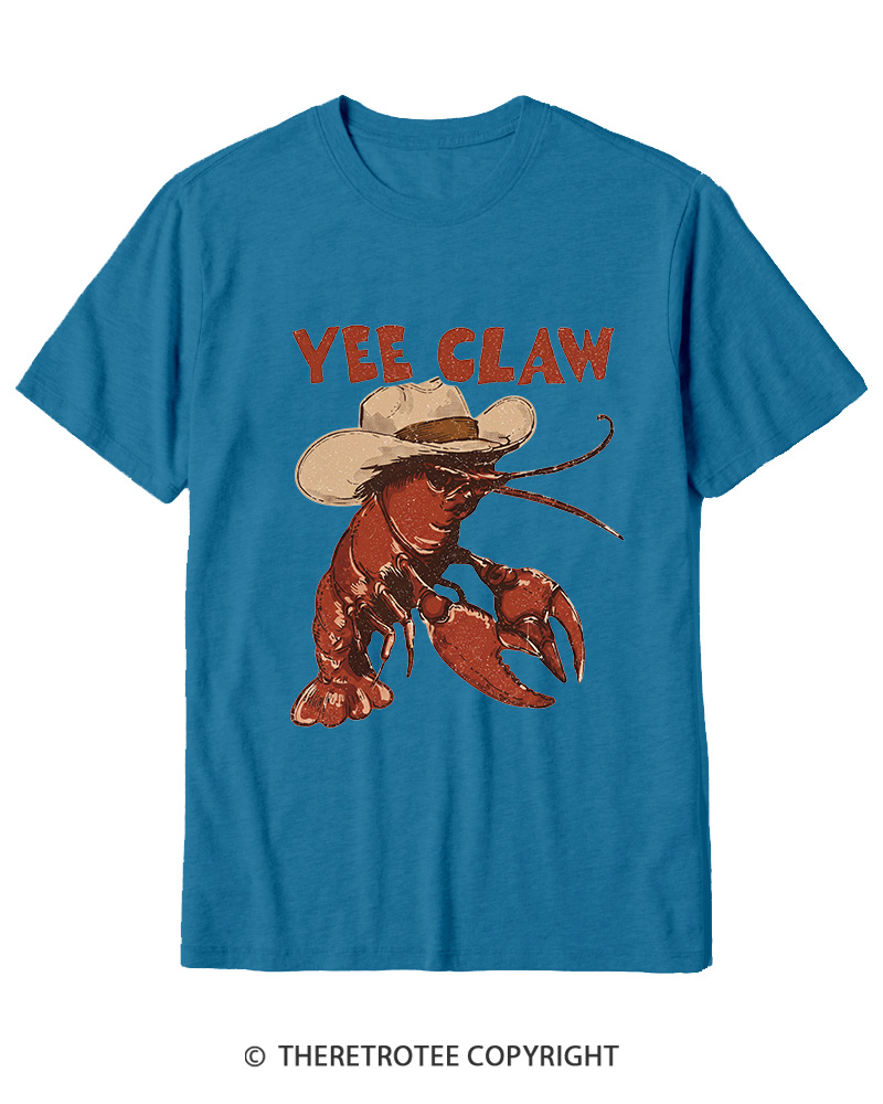 TheRetroTee Trendy Yee Claw 1980s Cotton T-Shirt