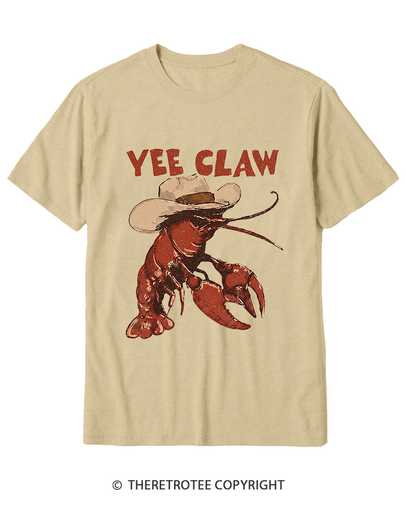 TheRetroTee Trendy Yee Claw 1980s Cotton T-Shirt