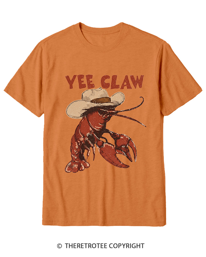 TheRetroTee Trendy Yee Claw 1980s Cotton T-Shirt