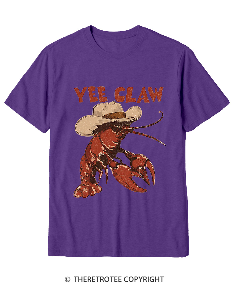 TheRetroTee Trendy Yee Claw 1980s Cotton T-Shirt
