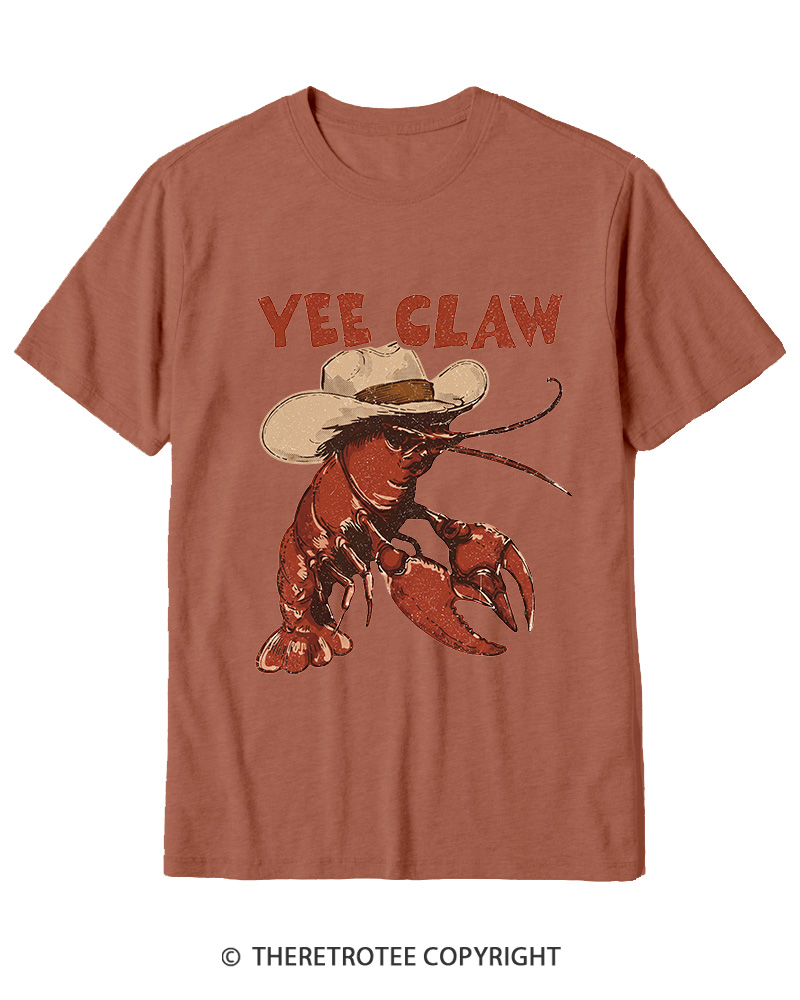 TheRetroTee Trendy Yee Claw 1980s Cotton T-Shirt