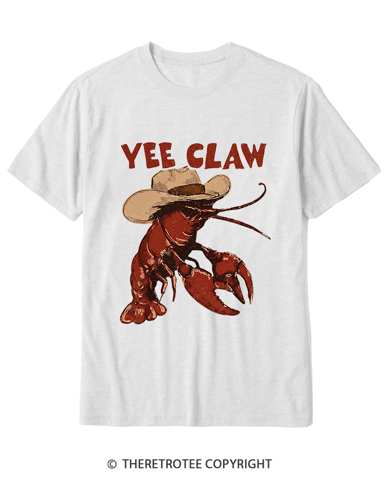 TheRetroTee Trendy Yee Claw 1980s Cotton T-Shirt