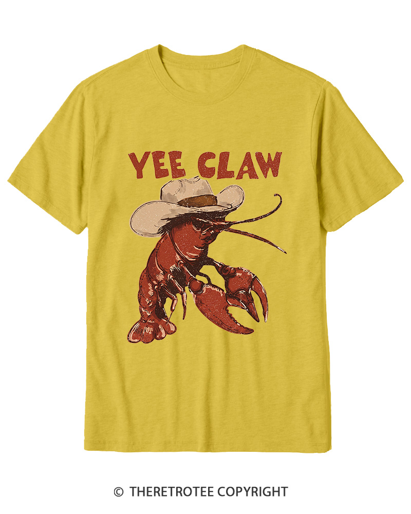 TheRetroTee Trendy Yee Claw 1980s Cotton T-Shirt